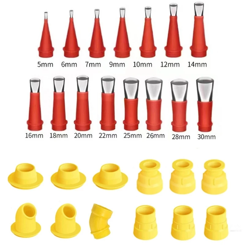 

27Pcs Universal Rubber Nozzle Tool Caulking Tips Caulking Nozzle Applicators