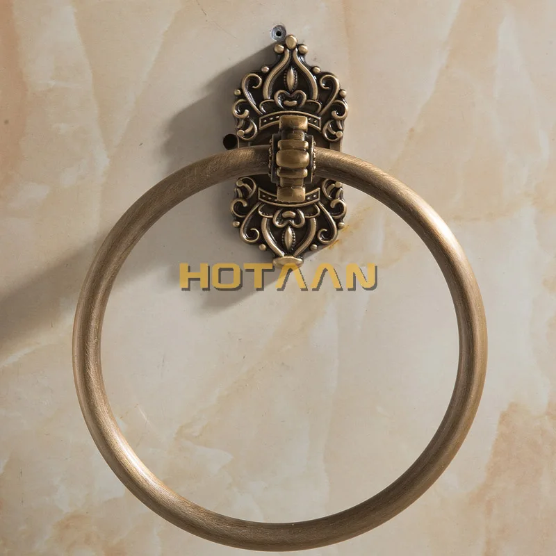 Bathroom Towel Ring Holder Aluminium Wall Mounted Round for Bathroom Accessories