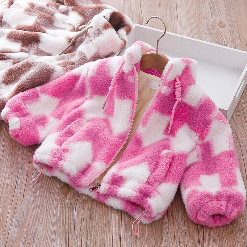 

Girls Autumn Winter Clothes 2023 New Children Plush Coat Baby Top