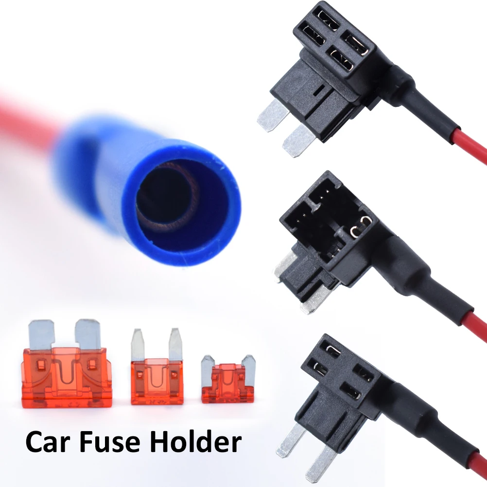 12V Small Medium Car Fuse Add-a-circuit TAP Adapter Holder Micro/Mini ...