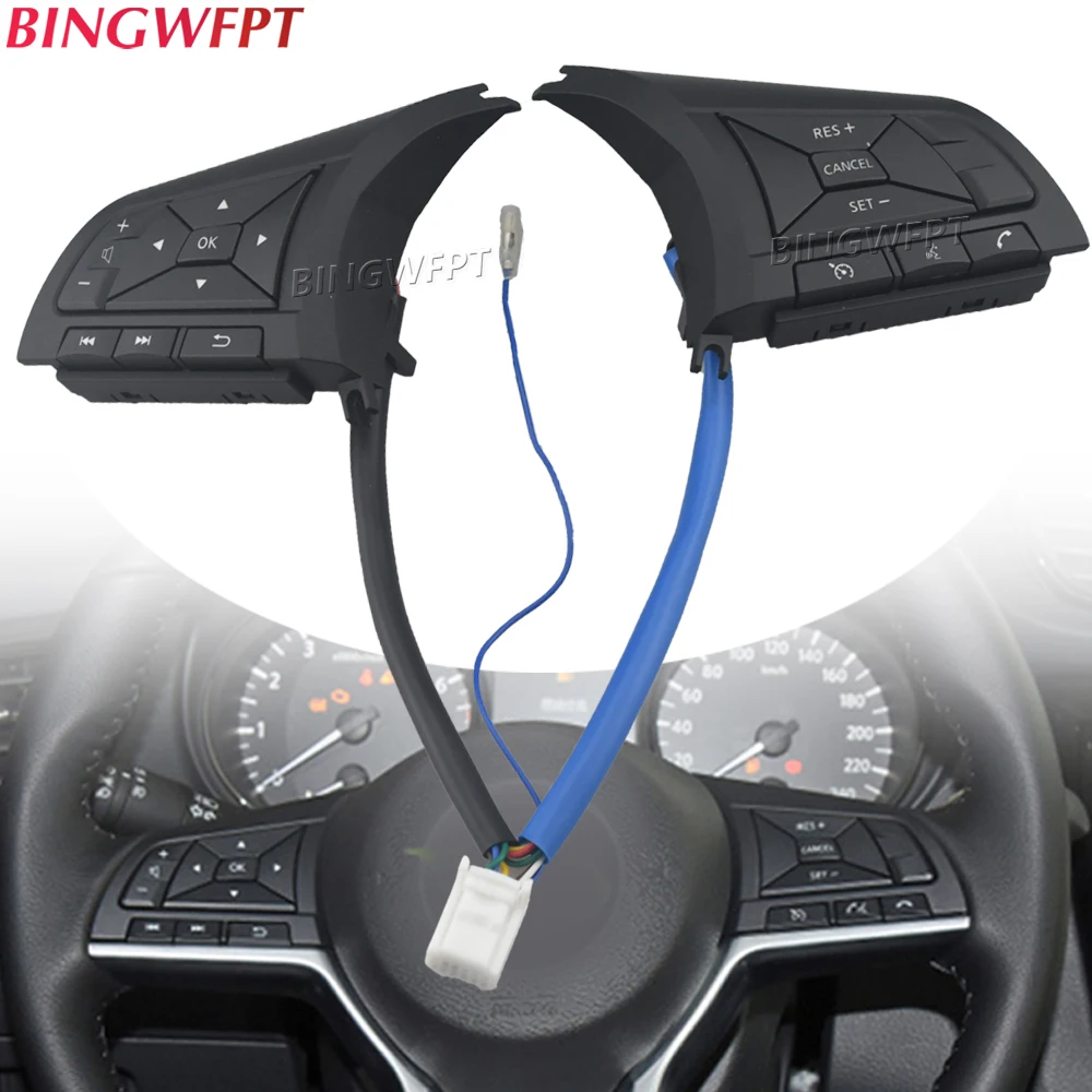 Car Styling Cruise Control Volume Steering Wheel Control Switch Button