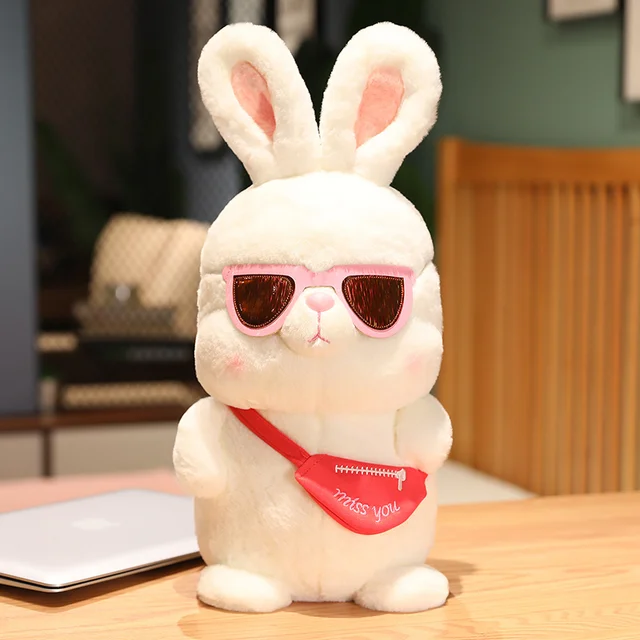 Kawaii Cool Rabbit Duck Plush Toy Cute Stuffed Animals Sunglasses Bunny  Plushies Doll Cartoon Anime Soft Kids Babys Toys Gifts - AliExpress