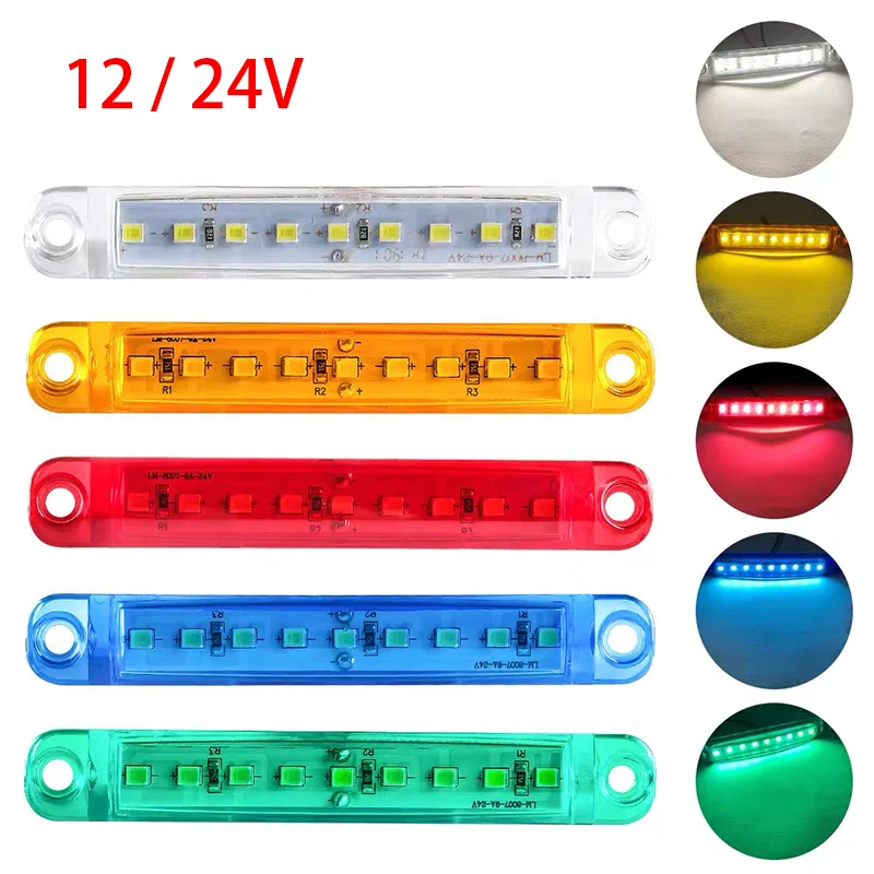 1 Pz 9Smd Luce 24V Ovale Liquidazione Rimorchio Camion Caravan Camion Led Indicatore Di Avvertimento Laterale Indicatore Lampada 12V Luces Remolque
