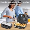 Houselin  Electric Sealed Sandwich Maker Grill, Makes Stuffed French Toast, Omelets, Compact & Easy to Store, 1000W 5