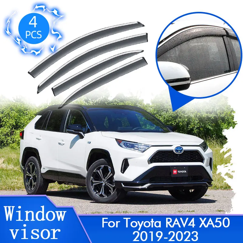 

4pcs For Toyota RAV4 XA50 Suzuki Across 2019 2020 2021 2022 2023 Window Visor Windshield Deflectors Guards Cover Trim Accessorie
