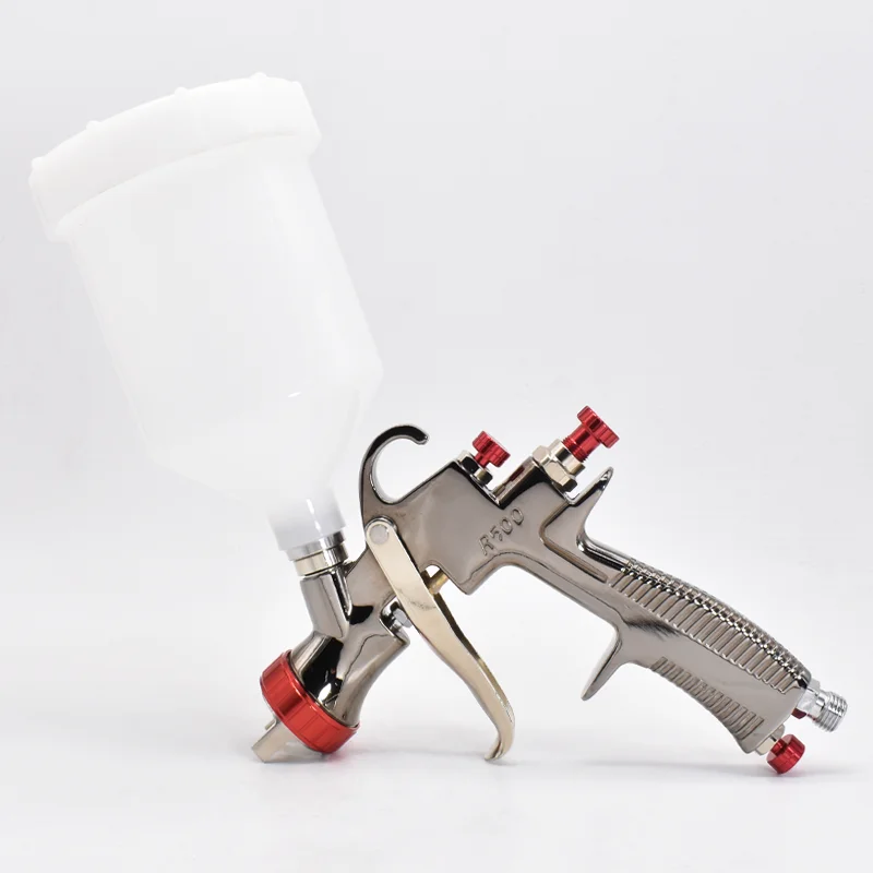 R500 LVLP Spuitpistool Volledige Set 1,3 mm Autoliefpistool met luchtregelaar en waterolieafscheider, verf mengbeker en spuitpistool adapter voor auto's en thuis schilderen