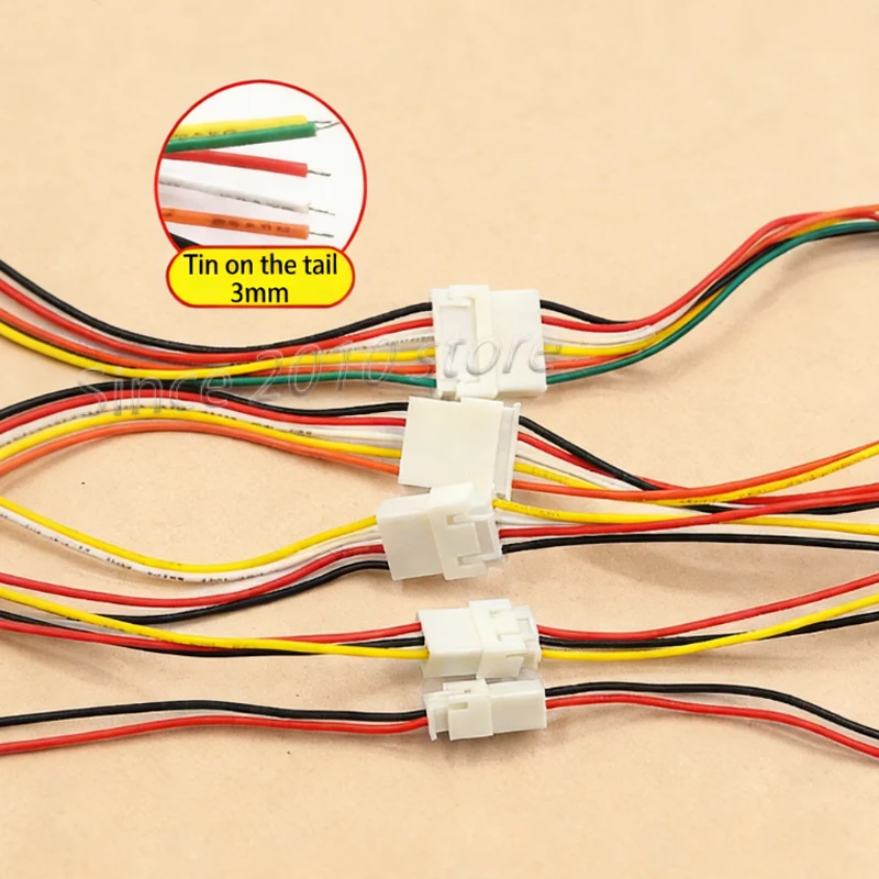 50 Stück Micro JST XH2.54 2P 3P 4P 5P 6PIN Stecker-Buchse-Verbinder 2,54mm Abstand Mit Metallkabel Batterieladekabel – Detail 5