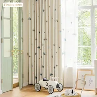Ins Style Children's Room  Cartoon Curtains Car Bedroom Safe Curtains Blackout Curtains for Living Dining Room Bedroom Home 1