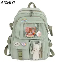 Kawaii Backpack Cute School Bag for Teens Girls Aesthetic Student Bookbags Multi-pocket Schoolbags Rucksack Women's Backpack