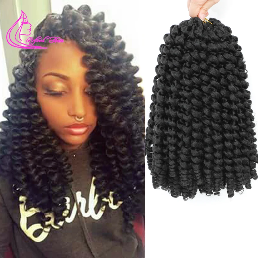 Wand Curl Synthetic Crochet Braids Thick Soft Spring Curly Twist Crochet Ombre Braiding Hair Extensions for Black Women