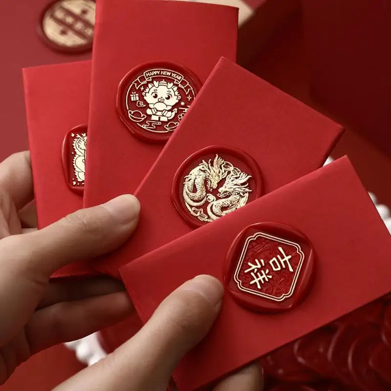Description Picture 5 of itemNew Year'S Lacquer Seal Head Chinese Dragon Sealing Wall Stamp Head DIY Wax Seal Envelope Invitation Gifts Crafts Decoration