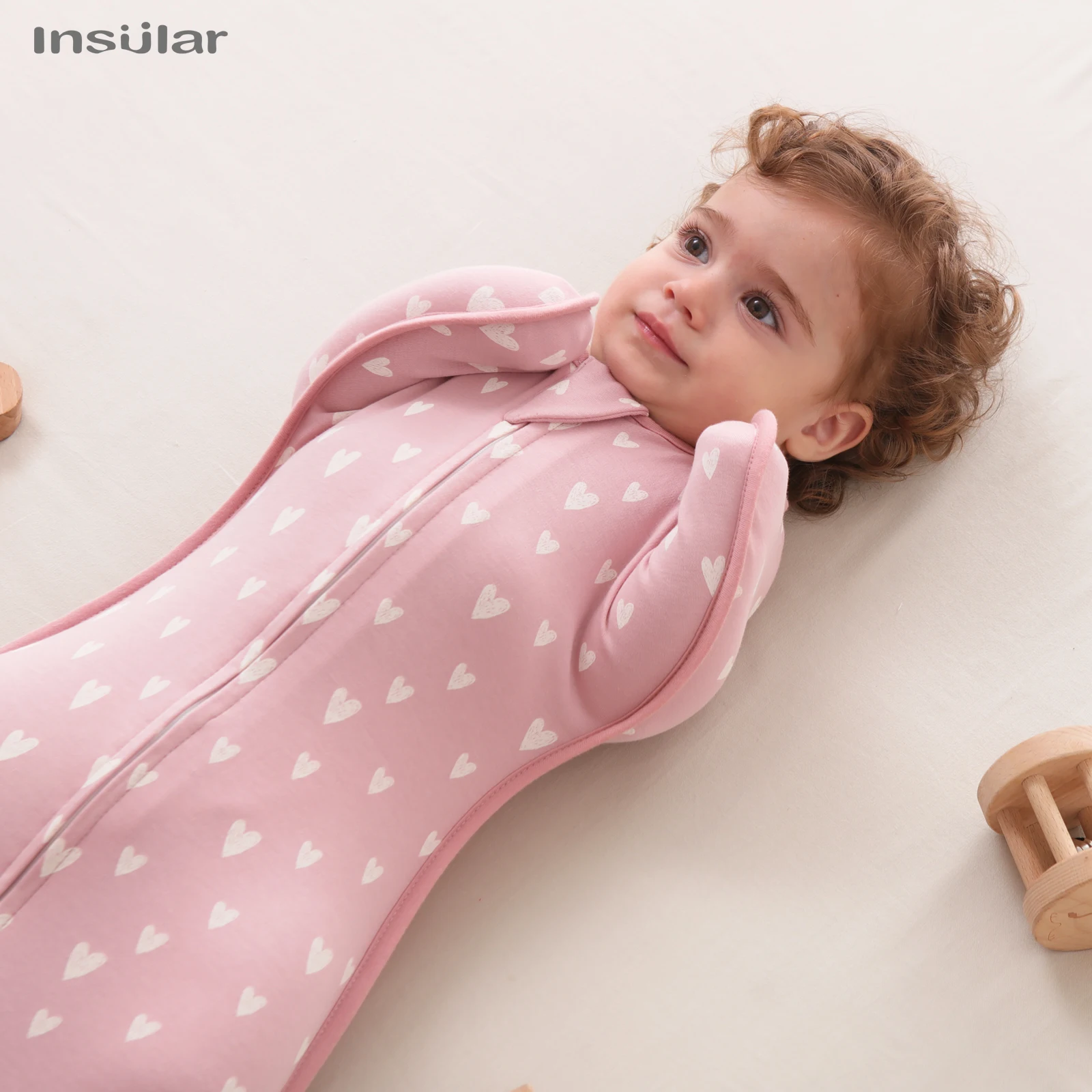 Newborn Cotton Swaddle with Zipper 5