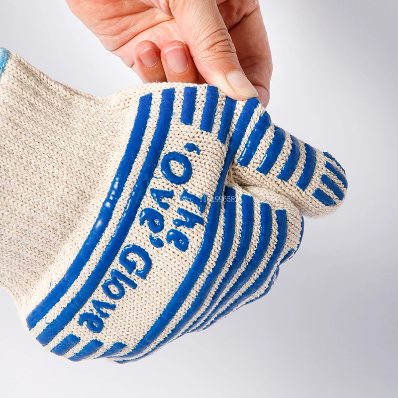 282℃ High Temperature and Anti-ironing Ceramic Kiln Heat Insulation Gloves Thickened Aramid Five Fingers Protective Supplies