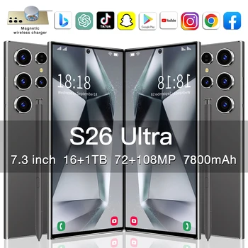 2025 New S26 Ultra Original 5G Smartphone – 7.3" Dual SIM, 7800mAh, Android 14, Global Version 1
