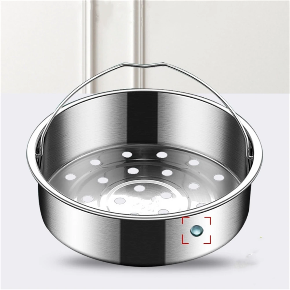 Stainless Steel Steamer Basket Pot Accessories For Instant Cooker With Handle Pressure Cooker Rice Steamer