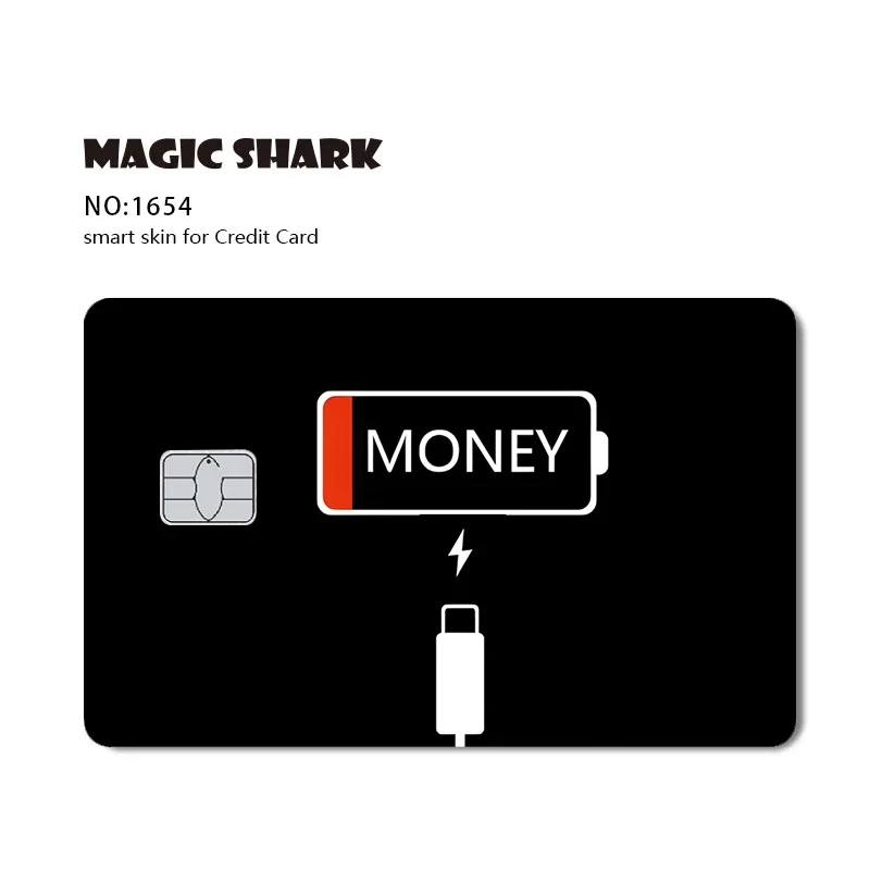 2025 New Magic Shark Anime Money Charge 404 Error ID Macchina da gioco Pellicola adesiva per carta di credito bancaria di debito