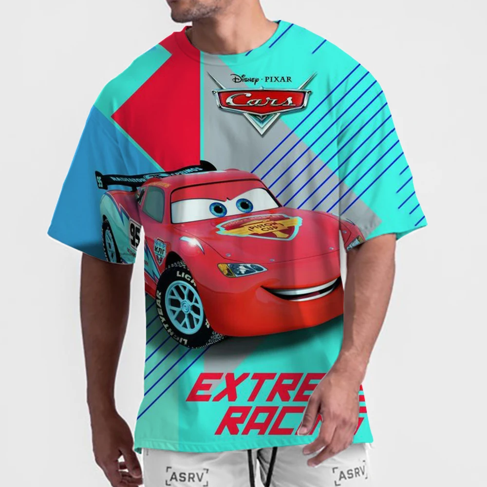 thumbnail image 1 of Camiseta clásica con estampado de anime de dibujos animados de Racing Story para hombre, para uso diario, ocio callejero, comodidad y estilo McQueen, 1 of 5