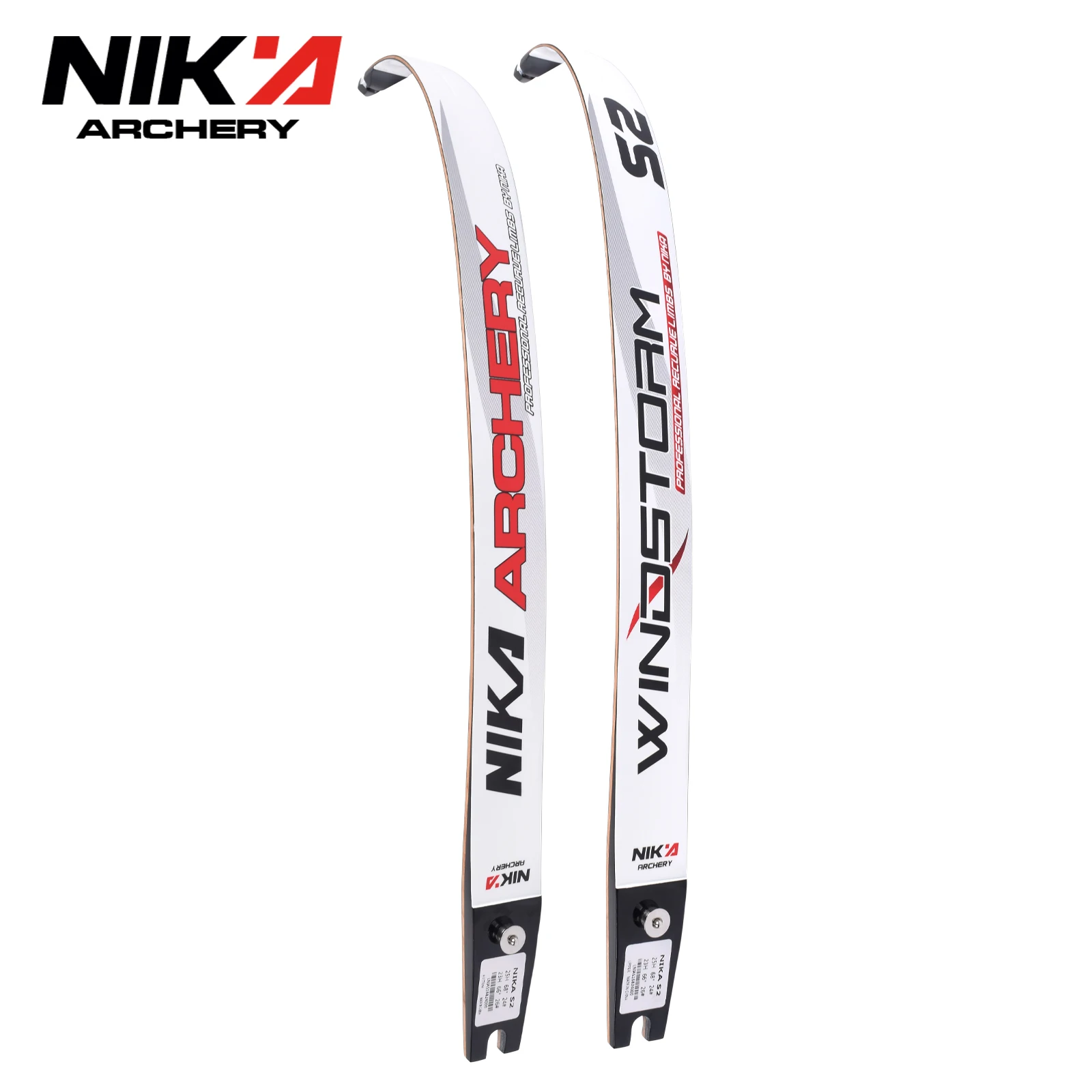 1 Pair NIKA Archery Take Down ILF Recurve Bow Limbs S2 22-42 LBS 68" 25H Archery Bow Hunting Shooting Limb