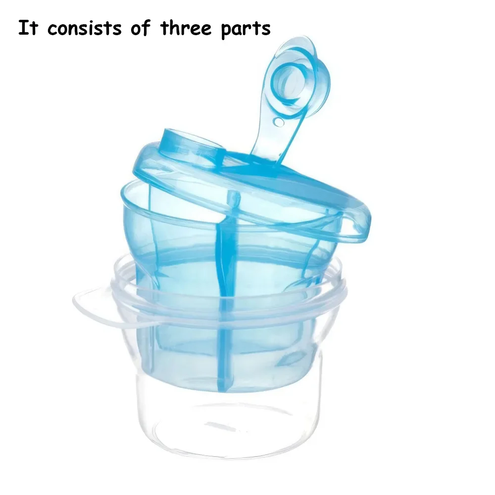 1PC Baby Portable Outdoor Milk Powder ContainerIndividual 3-layer Rotating Milk Powder Storage Dry Box