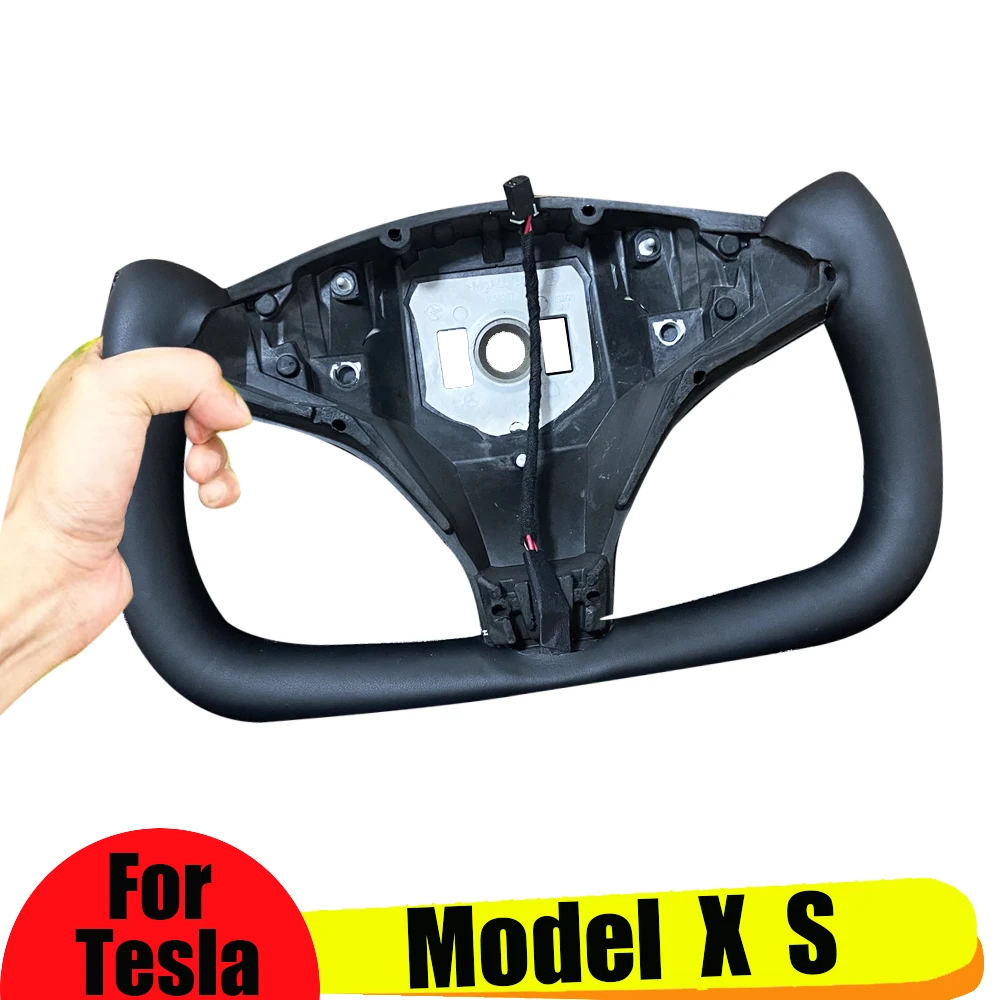 

Customize Model S Yoke Steering Wheel Nappa Leather Carbon Steering Wheel Heat For Tesla Model X 2014-2020 Yoke Handle Heating