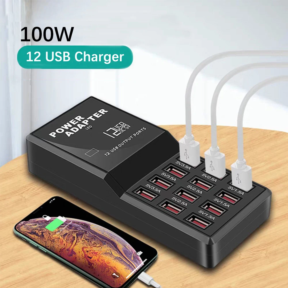 Зарядное устройство ватиd с 12 USB-портами 100 Вт |