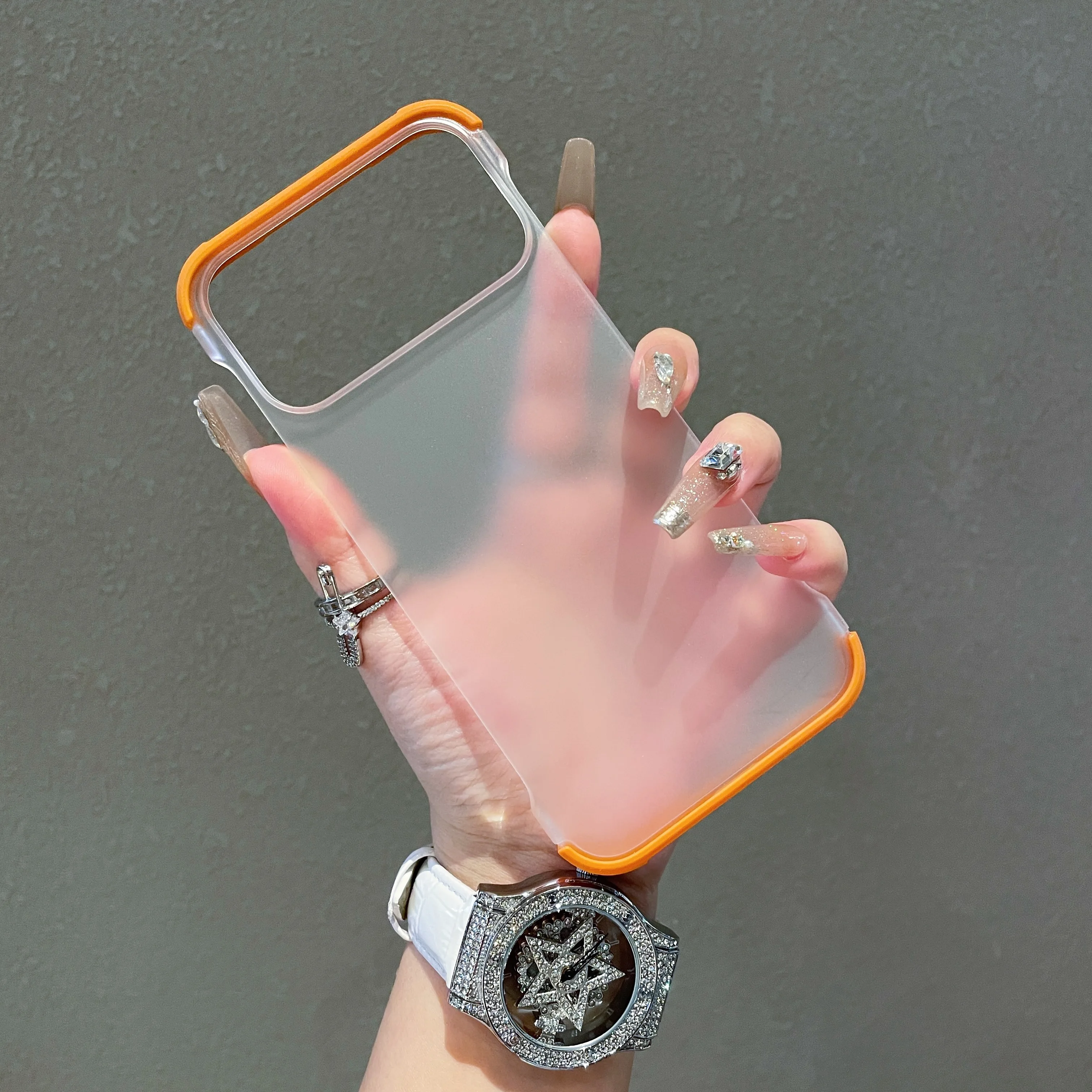Ultra Thin Transparent Frameless Shockproof Matte Phone Case