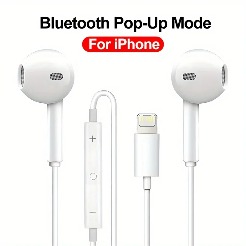 Wired Headphones With Microphone,  For IPhone, IPod, IPad, Lightweight Headphones With Volume Control 6.35mm Headphone Jack 3