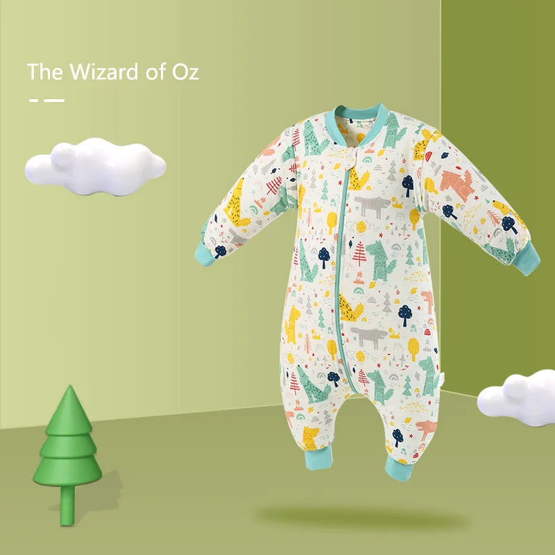 

Infants and Young Children Padded Spring Leg Baby Anti-kick Cotton Anti-jump Autumn and Winter Children's Sleeping Bag
