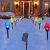 Solar Pathway Lights 5X Solar Garden Light Rhombic Pathway Lights For Garden Long Lasting Outdoor Lighted Stake For Christmas 4