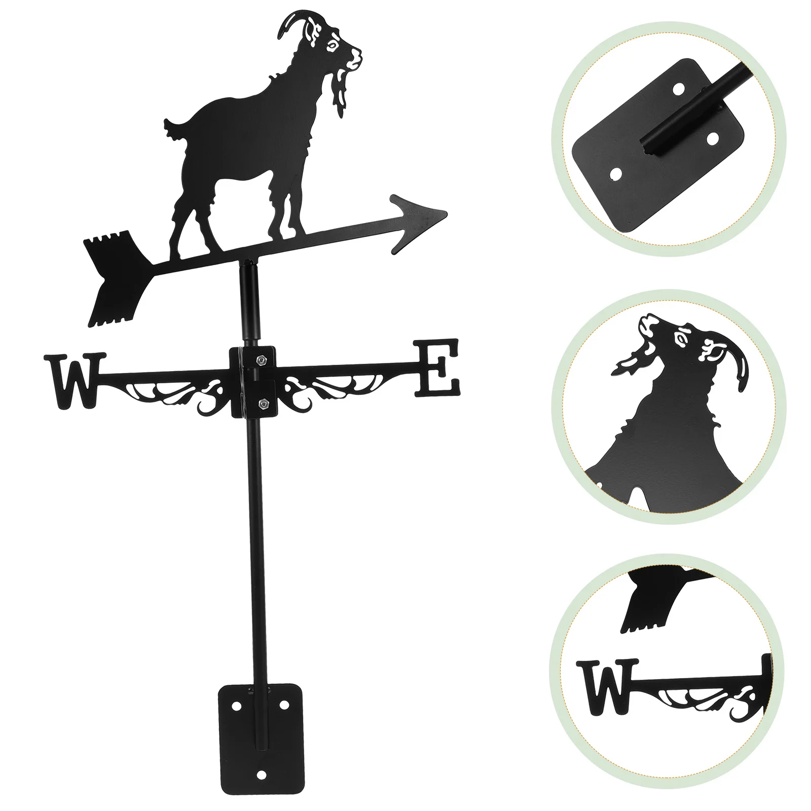 

Weathervane Goat Wind Decoration Patio Garden Indicator Yard Outdoor