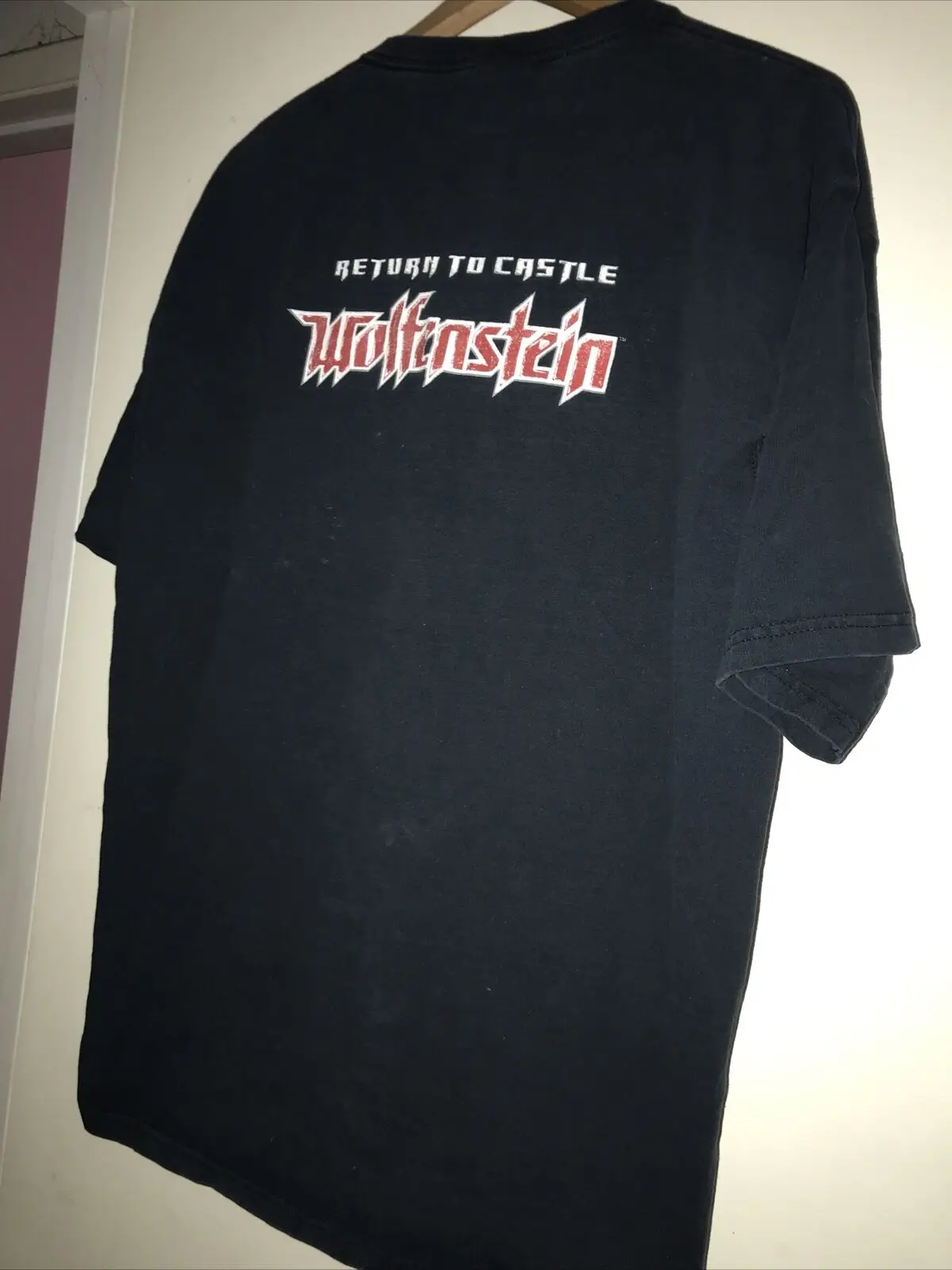 Vtg 2001 Wolfenstein Ritorno A Castle T Shirt Graphic Tee Videogioco Promo 2000S