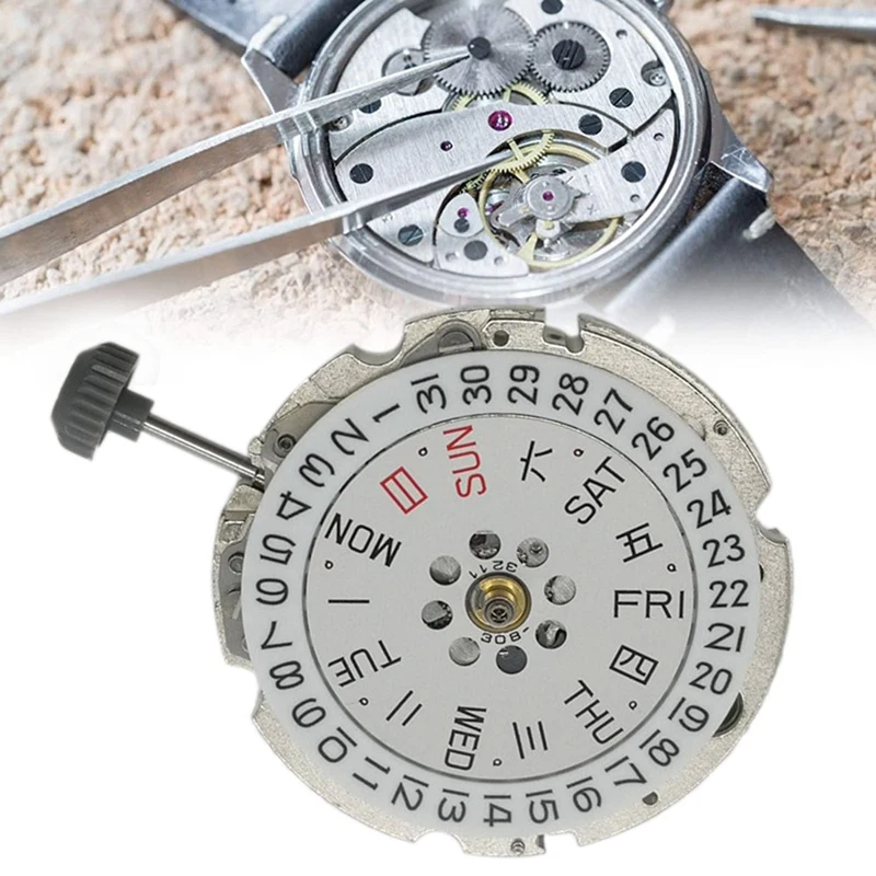 

8200 Movement Watch 3 O'clock Double Calendar High-Precision Automatic Mechanical Movement Replacement Spare Parts Accessories