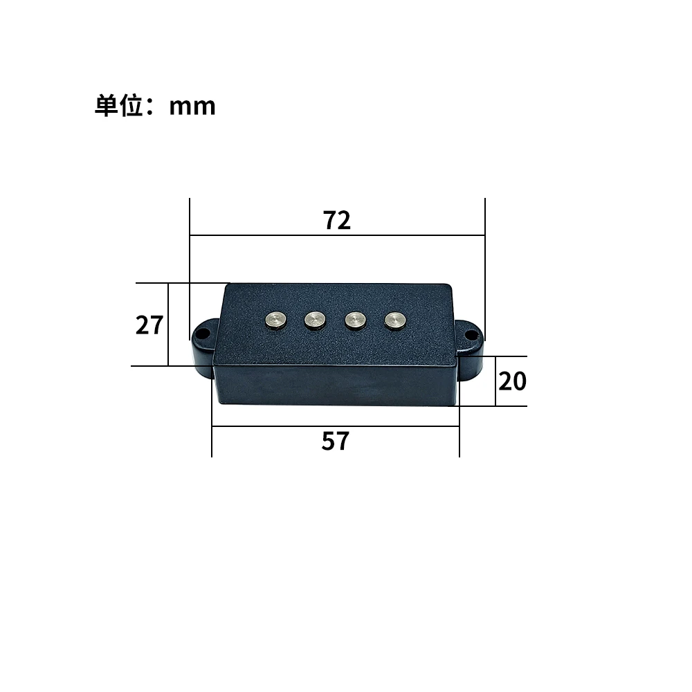 PB E-Bass-Tonabnehmer, 4 Saiten, PB-Bass-Tonabnehmer, Alnico 5, Schwarz, Weiß – Detail 10