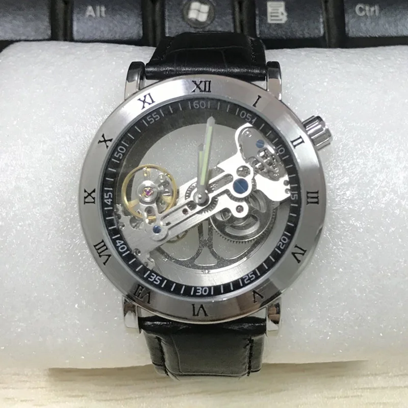 New Creative Watches Men 3ATM Waterproof Transparent Case  Automatic Mechanical Watch Mens Tourbillon Watches Relogio Masculino 