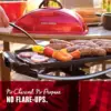12-Serving Indoor/Outdoor Rectangular Electric Grill, Red, GFO201R 5
