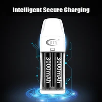 2 Slots USB Battery Charger For AA / AAA Batteries 1.2V Universal Rechargeable Ni-MH Ni-CD Battery Charge Adapter Charging Tools 5