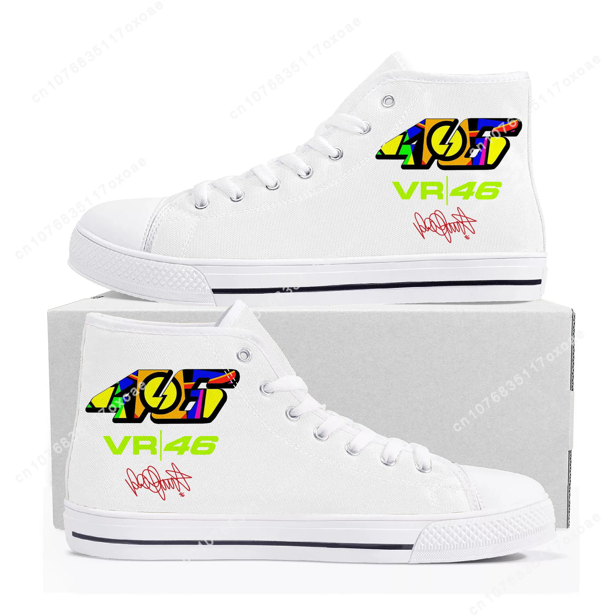 

Italian Motorcycle Racer Rossi High Top Sneakers Mens Womens Teenager High Quality Canvas Sneaker Casual Shoe Customize Shoes