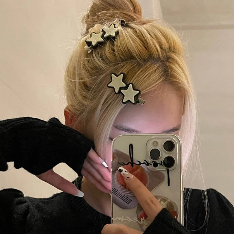 

1pcs Y2k Star Hairpin Summer New Fashion Charm Alligator Clip Hair Clip Punk Hair Accessories for Women Children Headdress