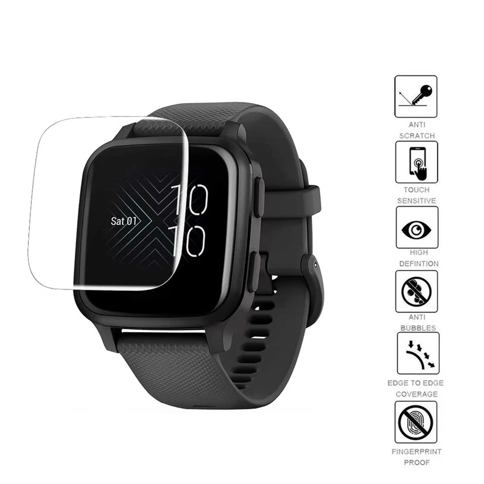 Full Cover HD Clear Soft Film Watch Accessory - Hydrogel Screen Anti-Scratch Protector