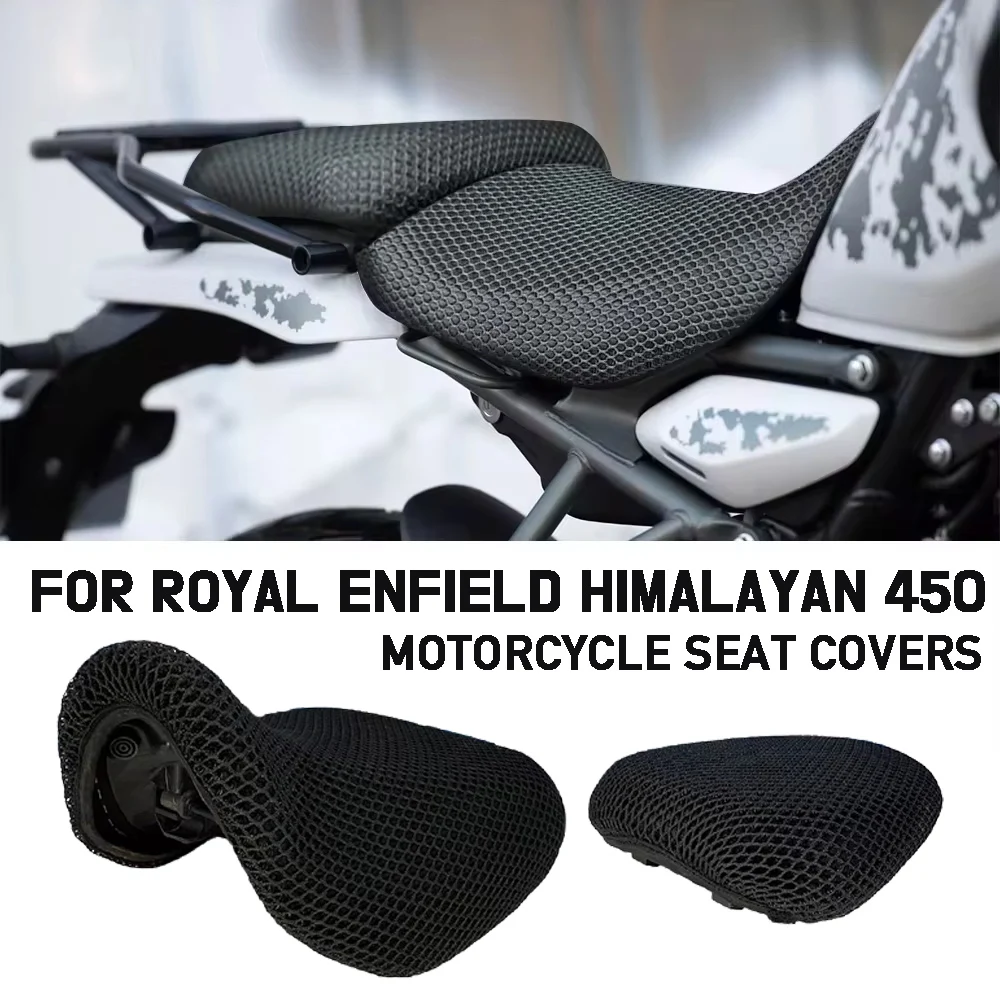 Motorcycle Seat Covers Seat Protect Cushion 3D Honeycomb Mesh Cushion motorcycle seat covers For Royal Enfield Himalayan450 45
