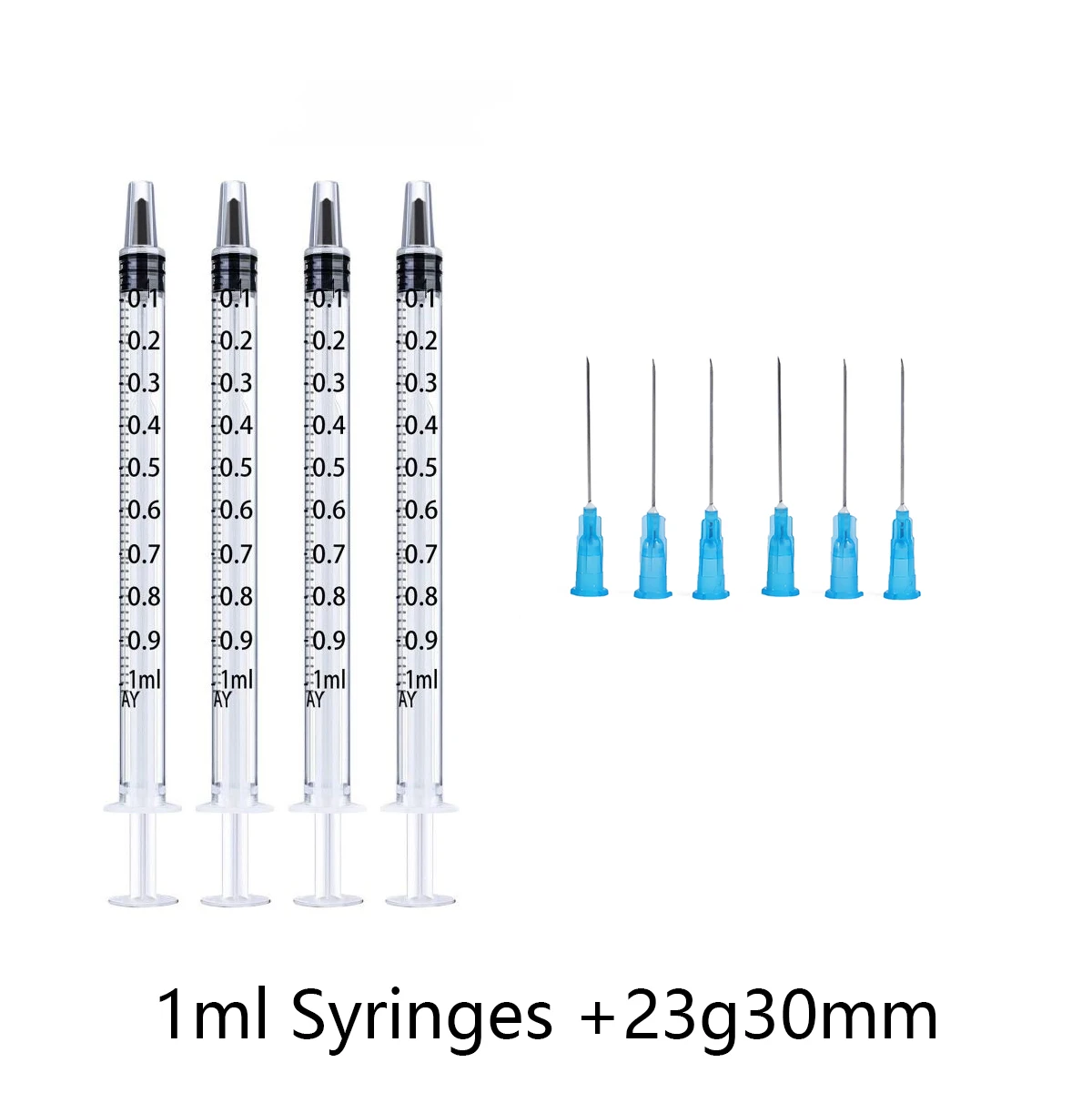 

1 мл Шприцы + 23 г 25 мм + 23 г 30 мм + 23 г 38 мм инструмент для инъекции игл одноразовая Стерильная индивидуально упакованная