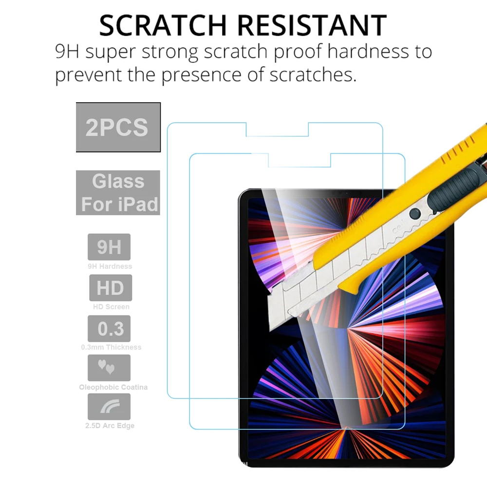 Premium Tempered Glass Screen Protectors - 9H Clear Protection (2-Pack)