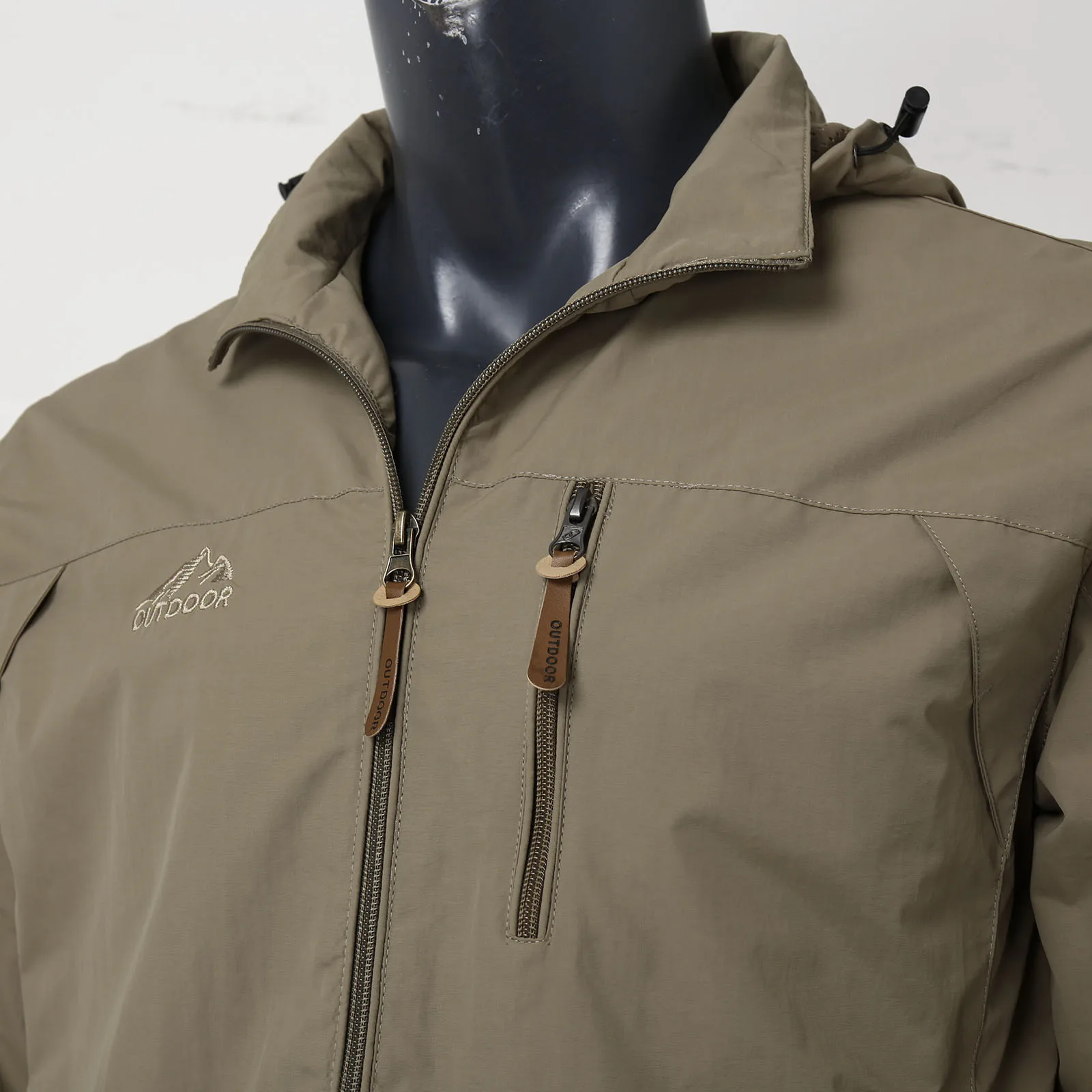 Mens Zip Up Military Outdoor Jackets Solid Hooded Hoodies Tactical Waterproof Windbreaker Fit Outdoor Camping Sports Sweatshirts