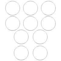 10 Pcs Simple Dreamcatcher Round Metal Ring Plating Ring Hand-made Dress Accessory for Woman Girl (10cm) 1