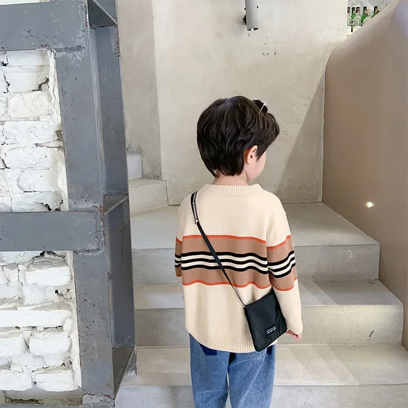 남아용 스웨터 어린이 겉옷 상의, 우아한 양털, 두꺼운 따뜻한 겨울 가을 뜨게 풀오버, 어린이 의류, 2021