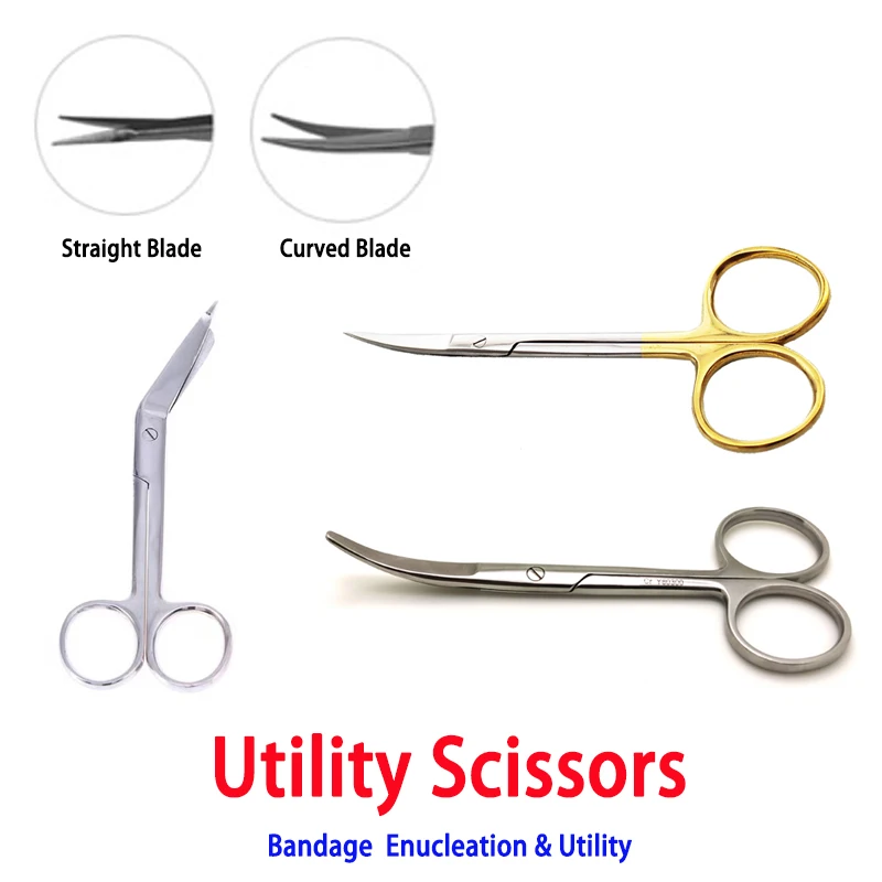 Golded Coated Ring Scissors Enucleation Dental Tools Dentistry Materials Ophthalmic Instruments Bandage Nursing cornea scissors ophthalmic tool surgical instruments
