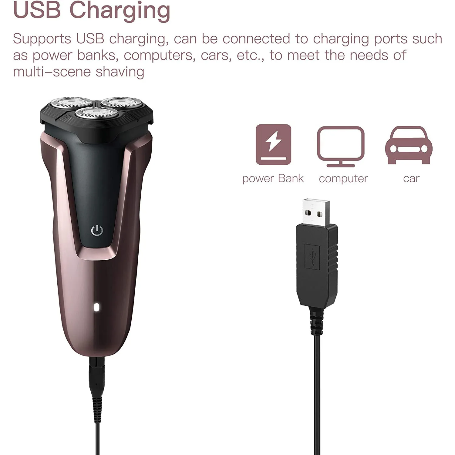 4.3V USB Charging Cable Philips Norelco Oneblade QP2520 QP2520/90 QP2520/72 QP2520/70 Shaver A00390 Series All-in-One Groomi