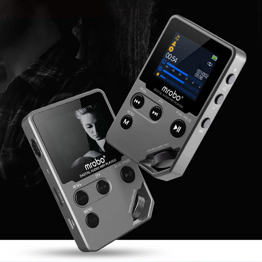 Built-in 8GB MP3 Lossless Bluetooth MP3 Music Player Zinc Alloy Body,Rotary Controls Wireless Connection FM Radio Voice Recorder