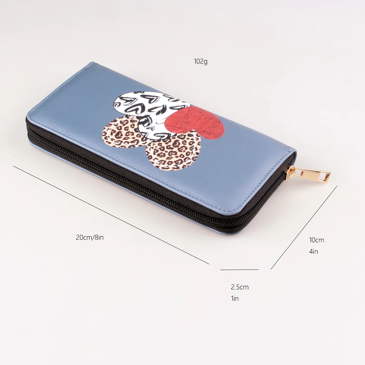 Printing Long Wallet, PU Leather Credit Card Holder, Simple Trendy Phone Coin Clutch Purse For Women