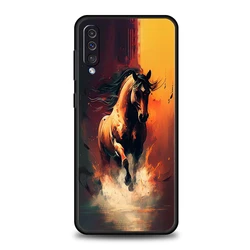 Dynamic Running Horse Silicone Phone Case - Durable Animal Print Cover - Samsung A70 (A1)